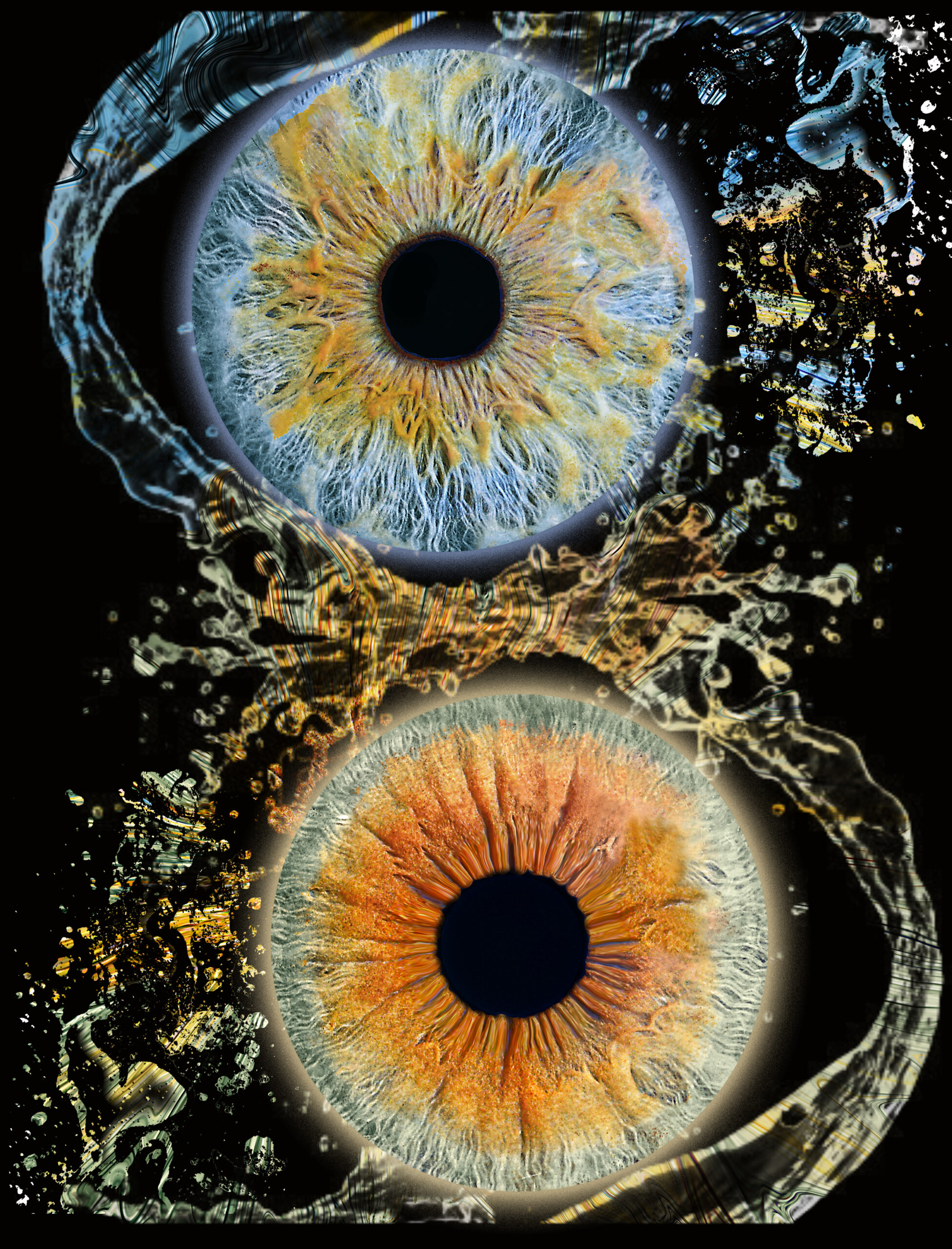 Duo Cadou Iubita: Fotografie Macro Iris Personalizata